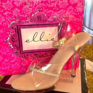 Ellie - Clear & Rhinestone Wedding Sandal